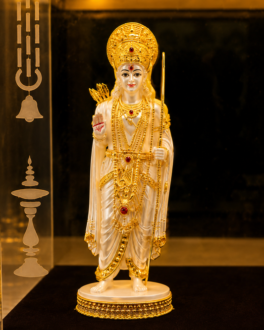 Premium Ram Darbar Gold Plated Idol Showcase
