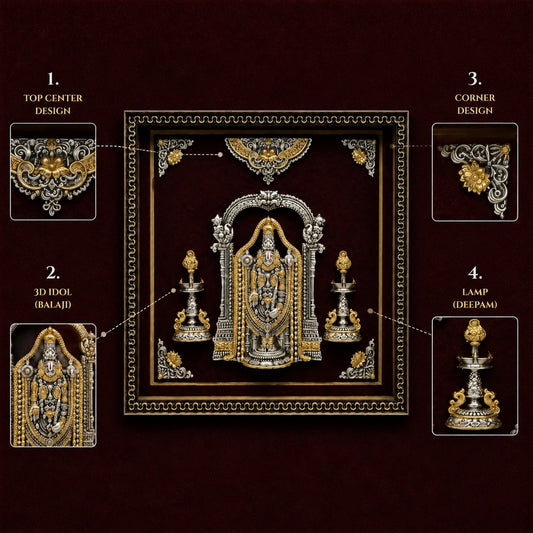 925 Silver Ram Darbar Premium Framed Wall Décor