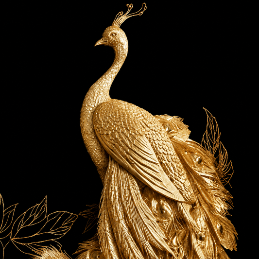 German Silver Peacock Wall Frame
