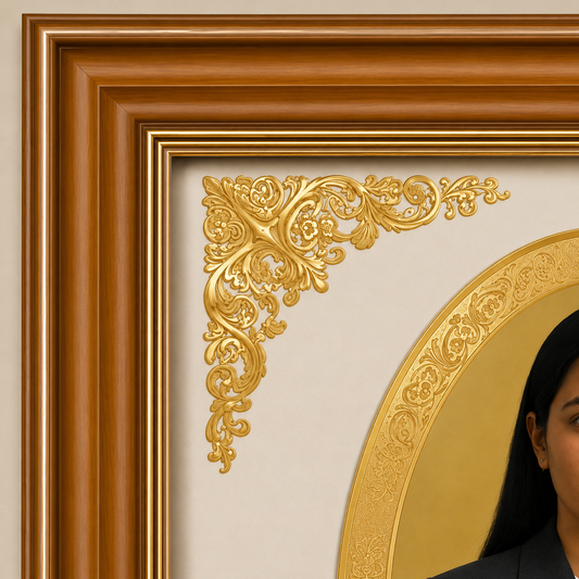 Custom Professional Portrait Gold Photo Frame