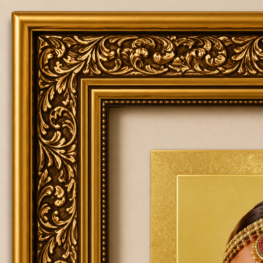 Custom Bridal Portrait Gold Photo Frame