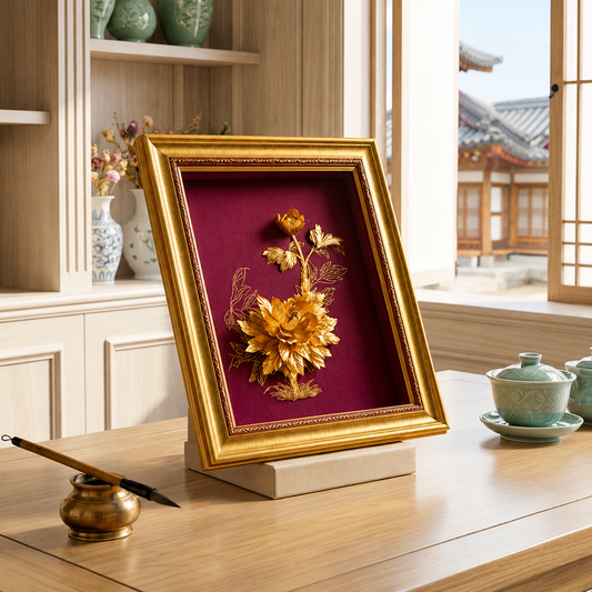 Golden Floral Decorative Wall Frame
