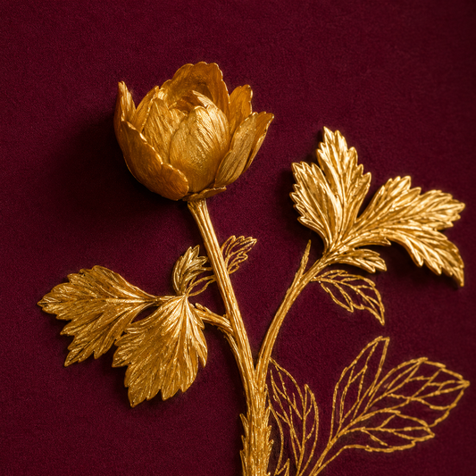 Golden Floral Decorative Wall Frame