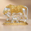 Kamdhenu Cow & Calf Gold Plated Idol