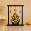 Lord Ganesha Hanging Bell Wooden Frame