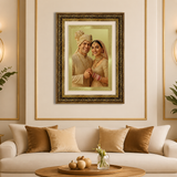 Custom Wedding Couple Gold Portrait Frame