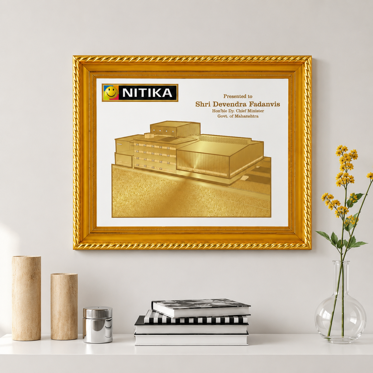 Custom Corporate & Institutional Commemorative Gold Plaque