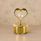 Golden Heart Crystal Rotating Music Box / Decorative Tabletop Ornament
