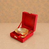 Royal Gold Finish Decorative Bowl with Spoon