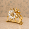 24K Gold Plated Crystal Flower Napkin Holder