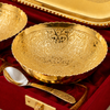 Premium Gold-Plated Bowl Set with Serving Tray & Spoons – Velvet Gift Box