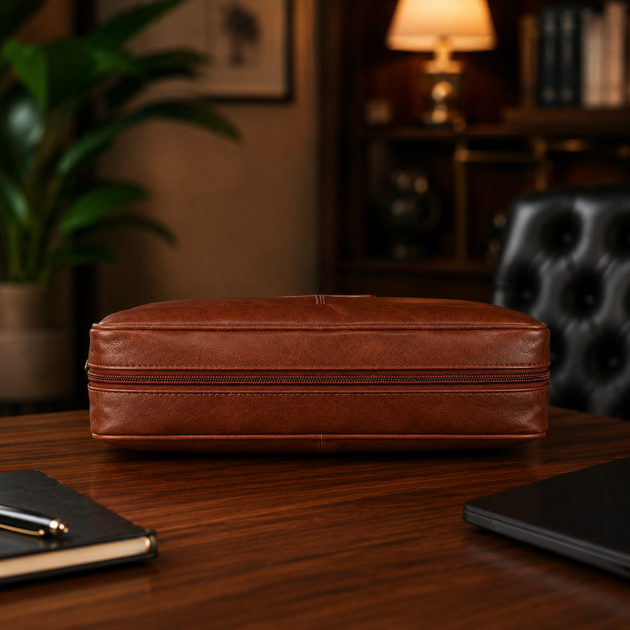 Premium Leather Executive Laptop Bag – Business Office Briefcase