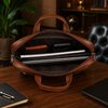 Premium Leather Executive Laptop Bag – Business Office Briefcase