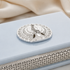 German Silver Peacock Enamel Multipurpose Decorative Box