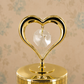 Golden Heart Crystal Rotating Music Box / Decorative Tabletop Ornament