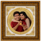 Custom Festive Couple Gold Photo Frame