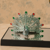 Luxury Peacock Visiting Card Holder with Pen Stand