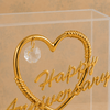 24K Gold Plated Crystal Heart Happy Anniversary