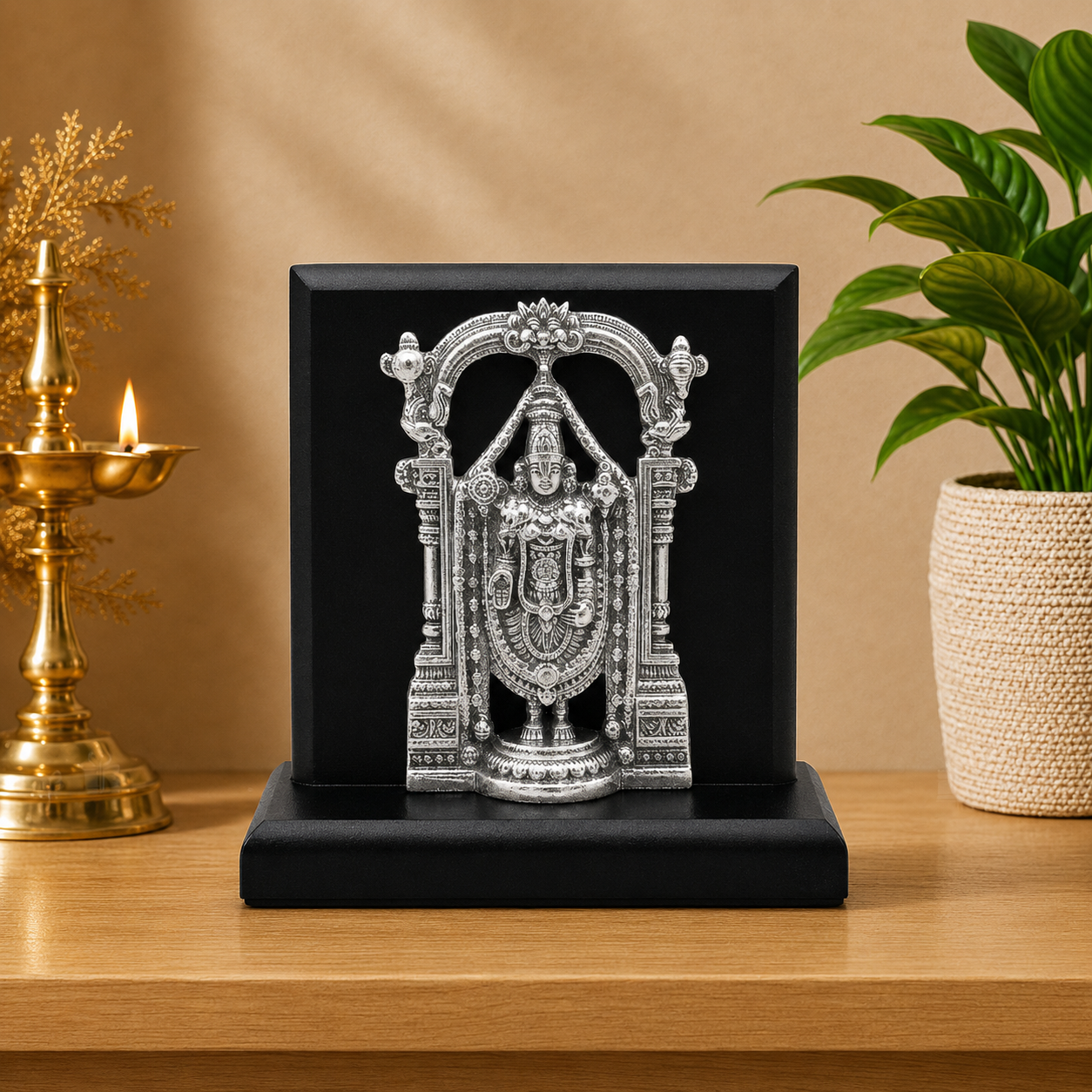 Premium Lord Venkateswara (Balaji) Silver Finish Table Décor Idol