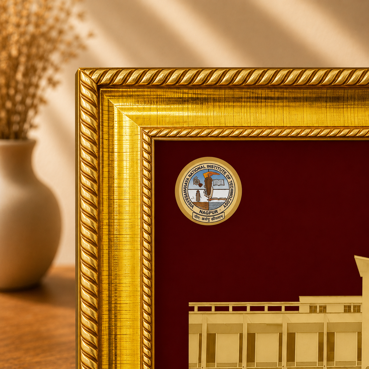 Custom VNIT Nagpur Commemorative Gold Plaque