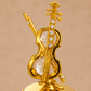 24K Gold Plated Violin Music Box with Swarovski Crystal Accents