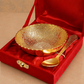 Royal Gold Finish Decorative Bowl with Spoon