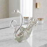 German Silver Swan Spoon Holder