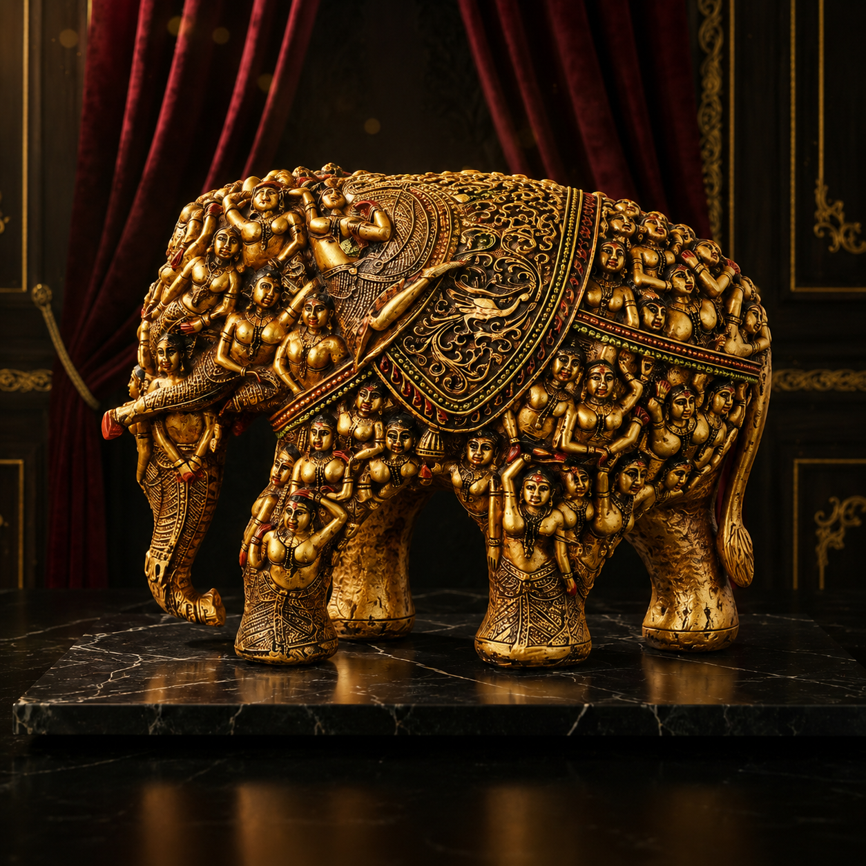 Royal Heritage Artisan Elephant Showpiece