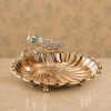 24K Gold-Plated Crystal Peacock Sea Shell Platter