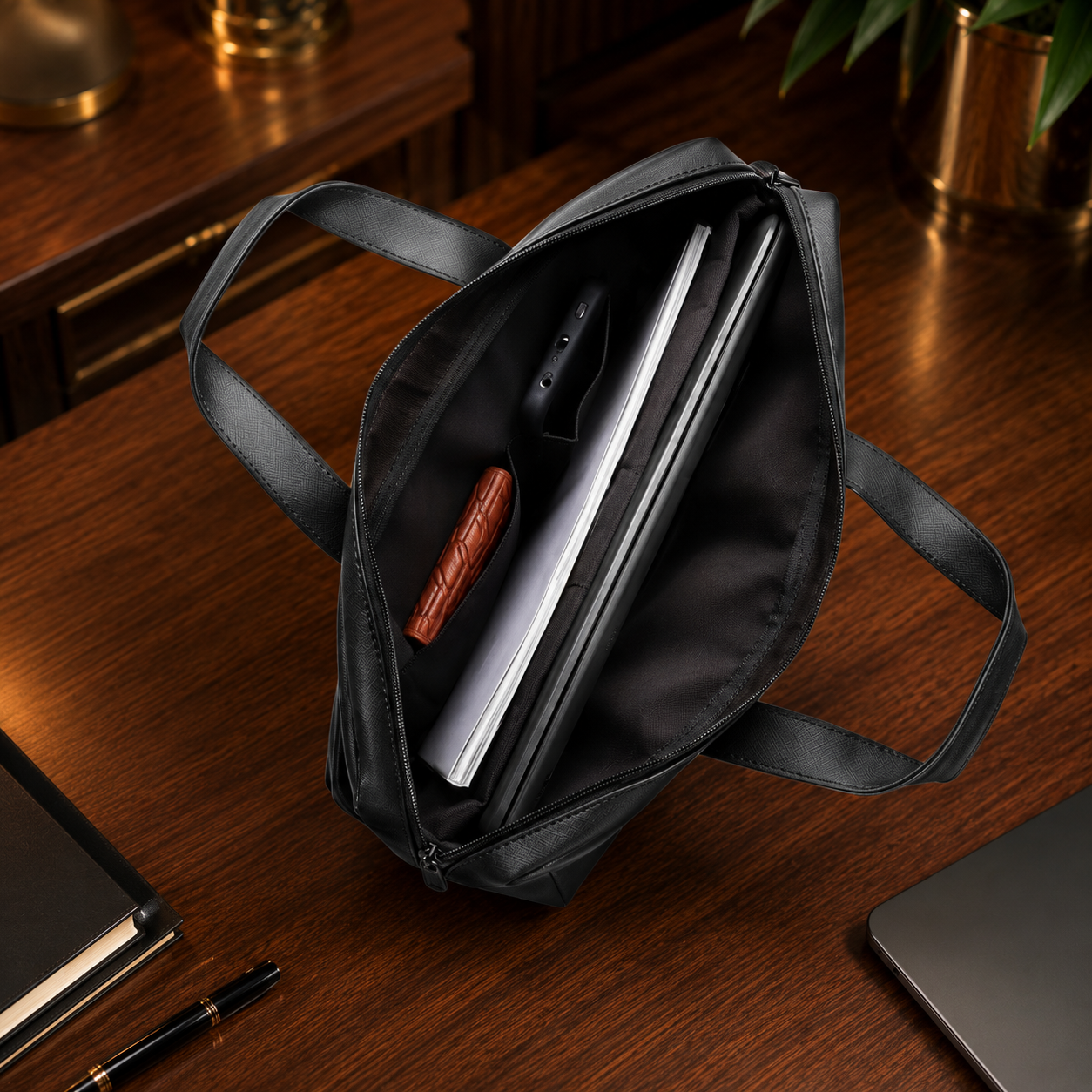 Premium Executive Laptop Messenger Bag – Business Office & Travel Briefcase