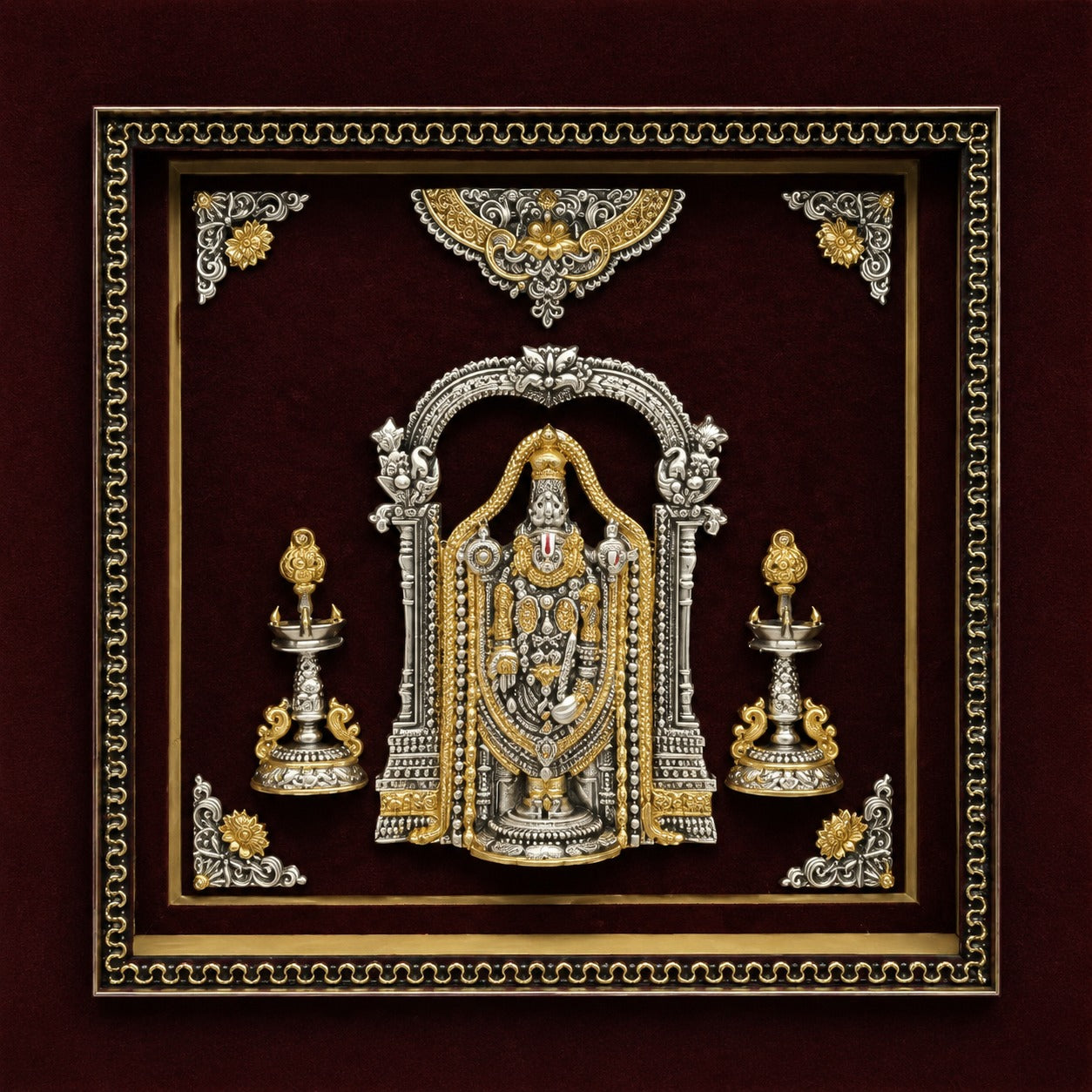 925 Silver Ram Darbar Premium Framed Wall Décor