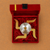 Premium Gold & Silver Finish Swastik Diya with Wick Holder – Decorative Pooja Gift Set