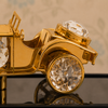 24K Gold-Plated Crystal Vintage Car Showpiece with Acrylic Display Case