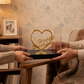 Premium Gold Finish Happy Birthday Heart Showpiece with Crystal Accent & Display Case