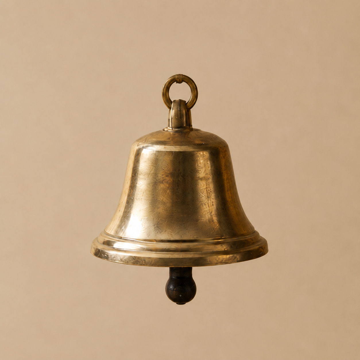 Om Sacred Temple Bell with Wooden Stand