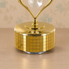 Golden Heart Crystal Rotating Music Box / Decorative Tabletop Ornament