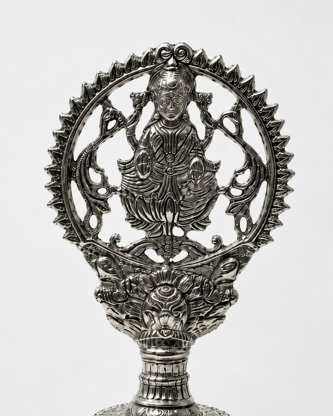 Antique German Silver Lakshmi Diya