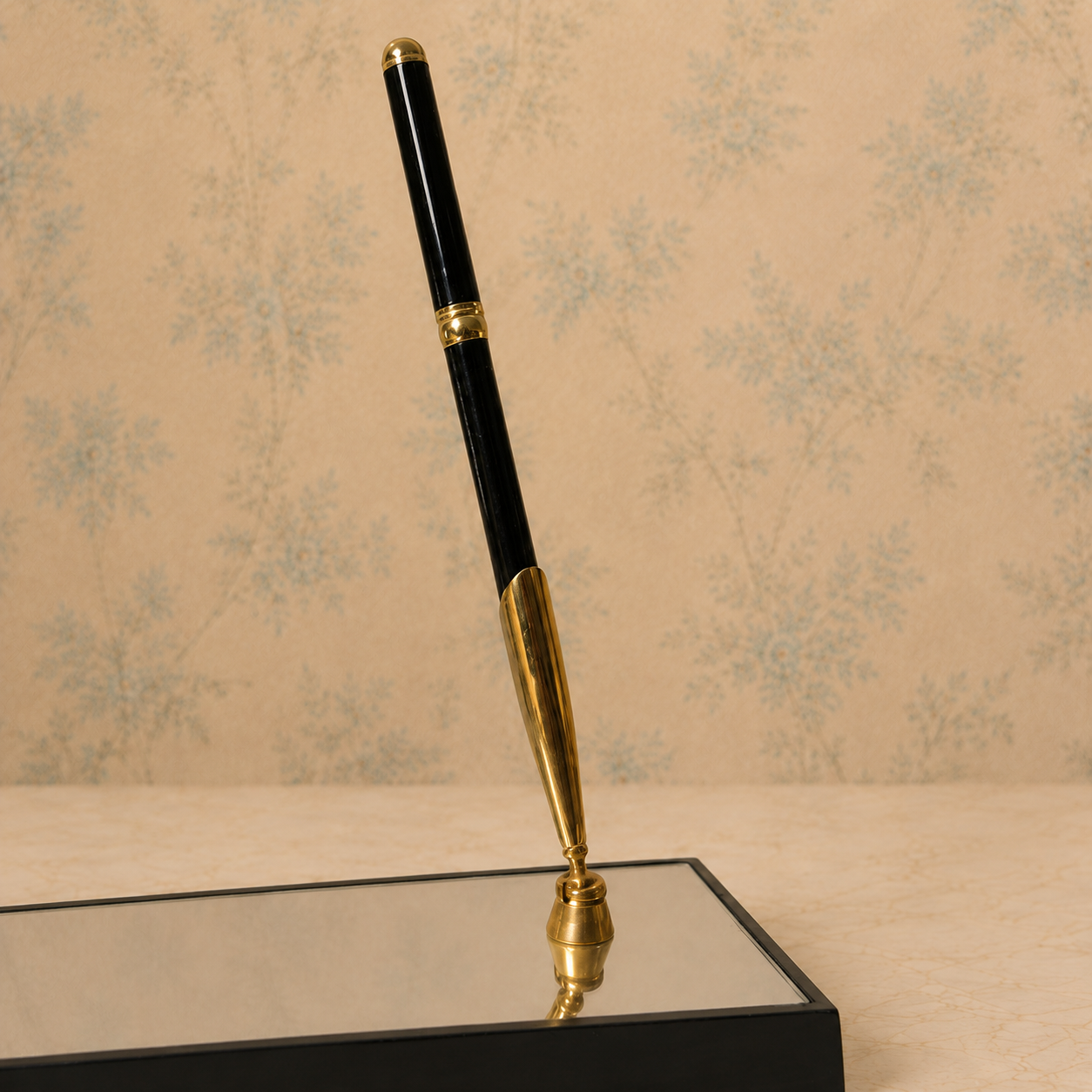 Luxury Peacock Visiting Card Holder with Pen Stand