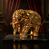Antique Hand-Carved Elephant Figurine