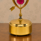 24K Gold Plated Crystal Heart Music Box – Premium Romantic Gift Showpiece