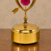 24K Gold Plated Crystal Heart Music Box – Premium Romantic Gift Showpiece