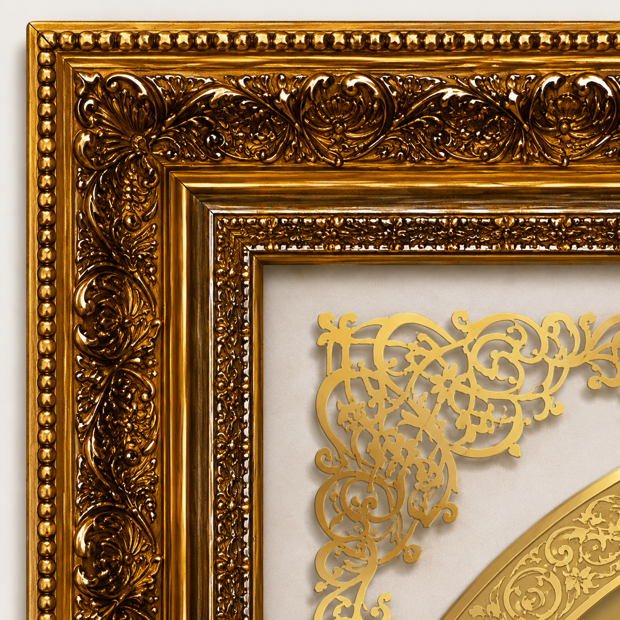 Custom Festive Couple Gold Photo Frame
