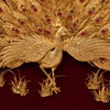 Golden Peacock Decorative Wall Frame