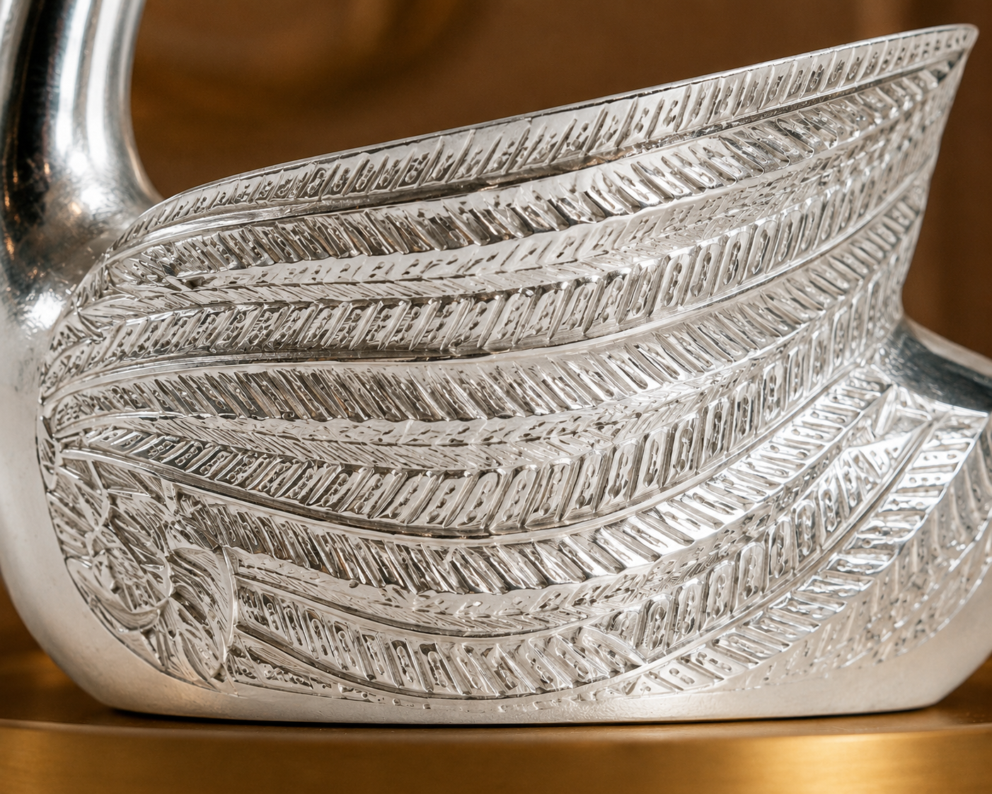 German Silver Swan Candle Holder Set