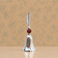 German Silver Decorative Pooja Bell with Rudraksha Bead & Feather Handle – Premium Gift Box