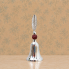 German Silver Decorative Pooja Bell with Rudraksha Bead & Feather Handle – Premium Gift Box