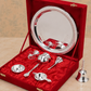 Royal Silver Finish Pooja Thali Set with Bell & Accessories