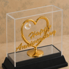24K Gold Plated Crystal Heart Happy Anniversary