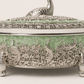 German Silver Peacock Enamel Decorative Storage Box