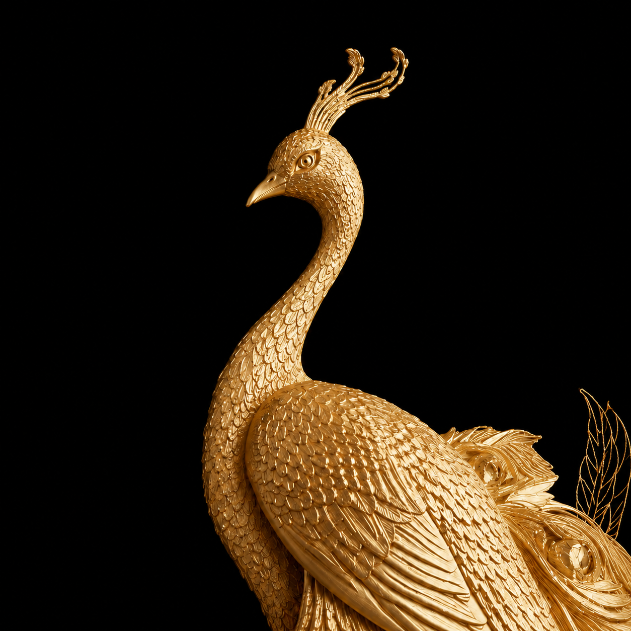 German Silver Peacock Wall Frame